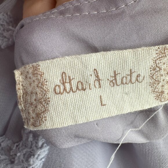 Altar'd State Top blouse Uo Altard State Floral Knit Crop Top lavender lilac pur - Picture 9 of 13